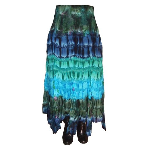 Jupe Longue Asymetrique Ethnique - Taille Haute - Hobo Coton