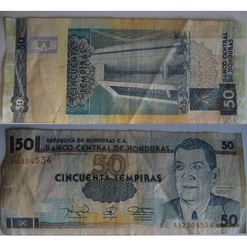 Billet De 50 Lempiras Du Honduras