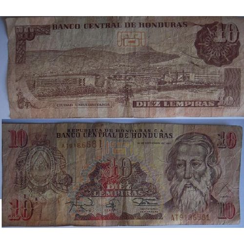 Billet De 10 Lempiras Du Honduras