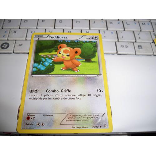 Carte Pokemon Explosion Plasma Teddiursa 75/101 Fr