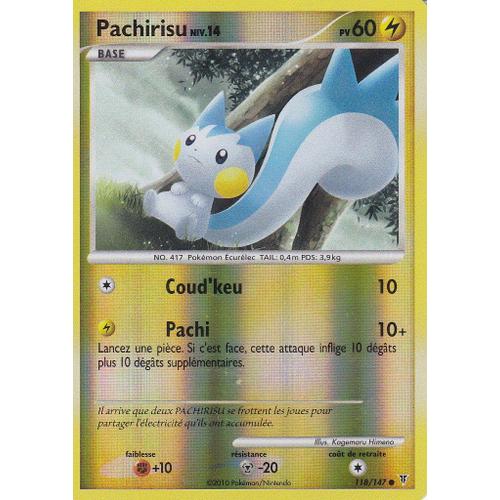 Carte Pokemon - Pachirisu - 118/147 - Reverse - Platine Vainqueurs Supremes -