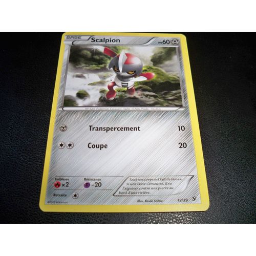Carte Pokemon Scalpion 19/39 Serie X / Y