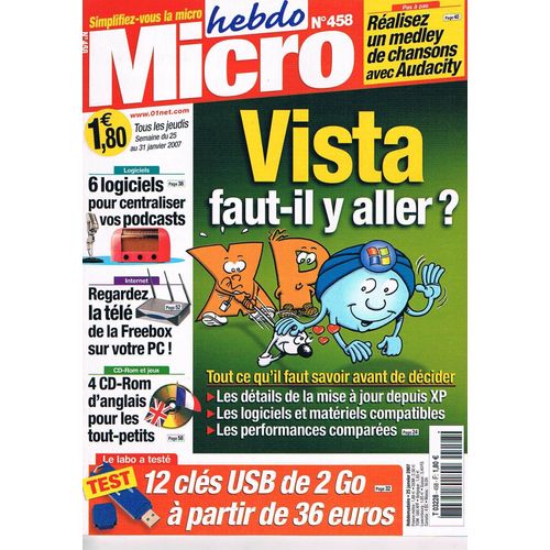 Hebdo Micro  N° 458 : Vista  Faut-Il Y Aller?