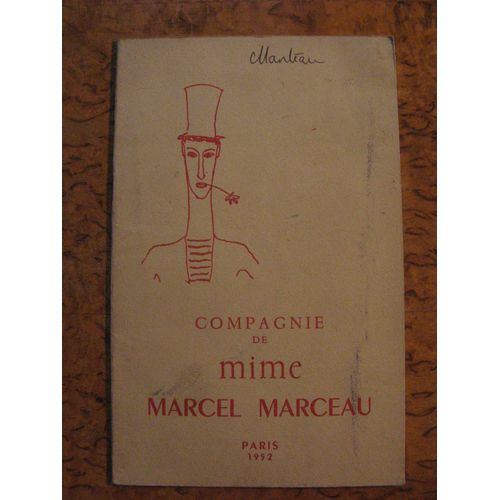 Théâtre Sarah Bernhardt  1952  Programme Compagnie De Mime Marcel Marceau