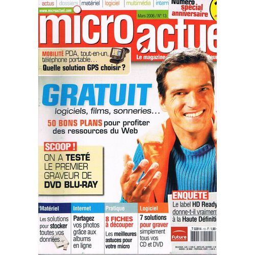 Micro Actuel  N° 13 : Gratuit Logiciel Films Sonneries