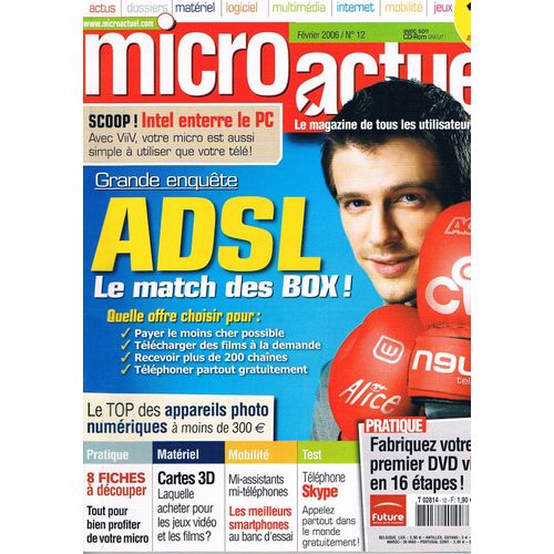 Micro Actuel  N° 12 : Grande Enquête Adsl Le Match Des Box