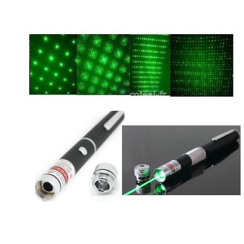 Pointeur laser vert 1mW 2-en-1 avec effet stoboscope