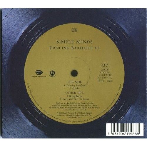 Dancing Barefoot Ep (4 Titres): Dancing Barefoot / Gloria / Being Boiled / Love Will Tear Us Apart.
