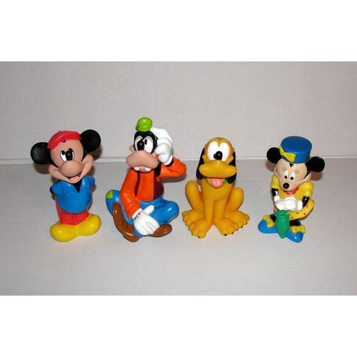 Mickey Dingo Et Pluto Pouet + Figurine Minnie Tootsie Toys Disney Vintage
