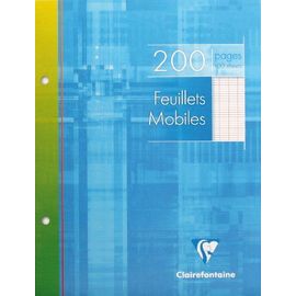Clairefontaine - 1 Etui De 200 Copies Simples Perforées - Grands Carreaux - 2...