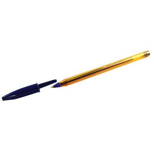 Bic - Stylo Bille Bic Cristal Fine Corps Orange Bleu [Fournitures De Bureau]