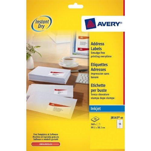 Avery - Étiquettes adresses - blanc - 99.1 x 38.1 mm 560 étiquette(s) ( 40 feuille(s) x 14 )