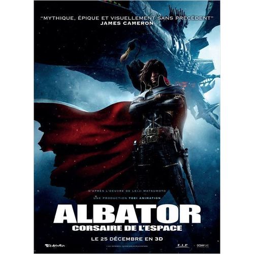 Albator, Corsaire De L'espace /Space Pirate Captain Harlock - Véritable Affiche De Cinéma Pliée - Format 40x60 Cm - De Shinji Aramaki - 2013