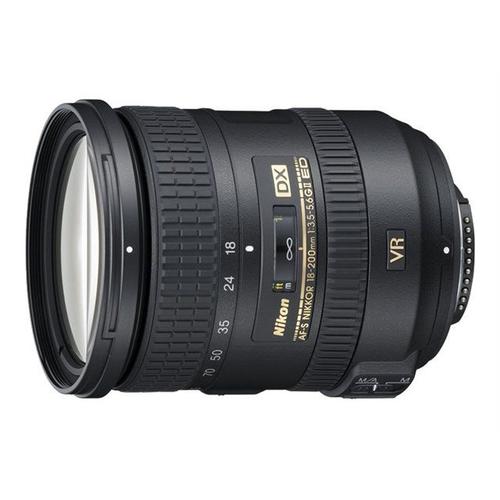 Nikon Zoom-Nikkor - Objectif à zoom - 18 mm - 200 mm - f/3.5-5.6 G ED AF-S DX VR II - Nikon F - pour Nikon D200, D2Xs, D3, D300, D3000, D3s, D3X, D40, D5000, D5300, D60, D700, D80, D810, D90