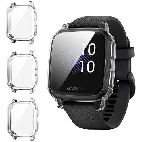 Lot De 3 Étuis Pour Montre Garmin Venus Sq Protecteur D'écran À Couverture Complète Souple Pour Montre Intelligente Garmin Venus Sq Music Accessoires Pour Femmes