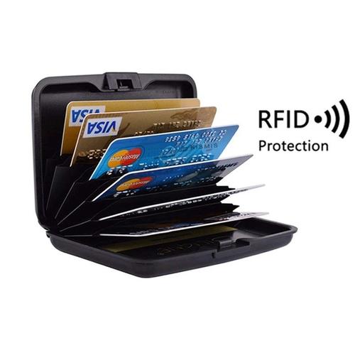 Portefeuille RFID NOIR pour hommes et femmes, protecteur de carte d'identité professionnelle et de crédit, porte-cartes, GT Box