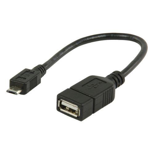 Cable JECO ® Micro USB - USB Femelle - Câble OTG - Compatible Smartphones & Tablettes