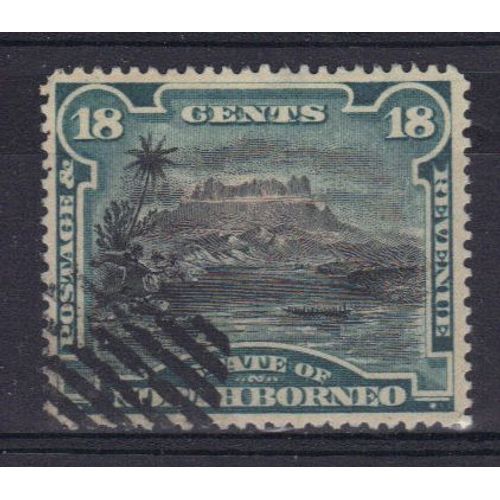 Borneo Du Nord 1894 Compagnie : Vue Du Mont Kinabalu - Timbre Oblitéré Cote 3 