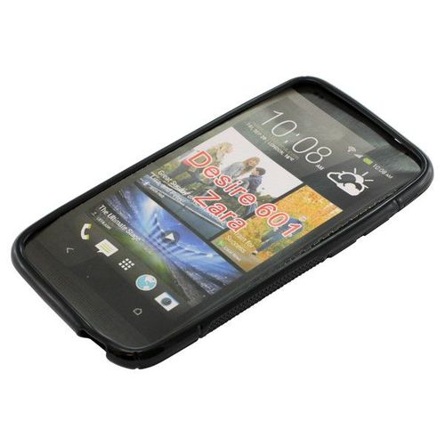 Etui Htc Desire 601 Tpu Effet Bi-Matière S-Curve Housse Souple Silicone Noir