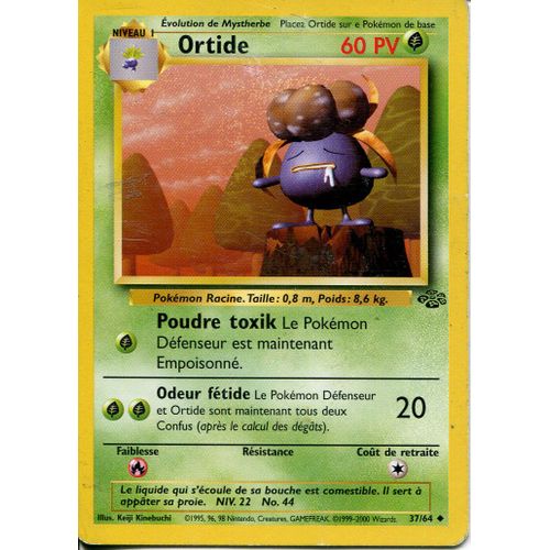 Pokémon - Extension Jungle - Ortide - 37/64 - 60 Pv - Unco