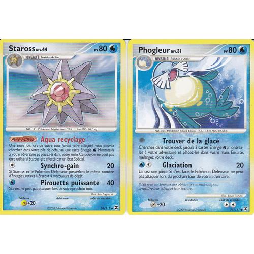 2 Cartes Pokemon - Staross 50/111 + Phogleur 77/111 - Platine Rivaux Emergeants -