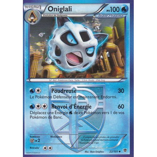 Carte Pokemon - Oniglali - 22/101 - Team Plasma - Explosion Plasma - Version Francaise -