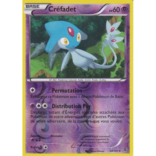 Carte Pokemon - Crefadet - 38/101 - Holo Reverse - Explosion Plasma -
