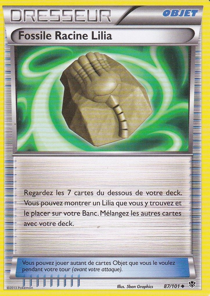 Carte Pokemon - Fossile Racine Lilia - 87/101 - Explosion Plasma -