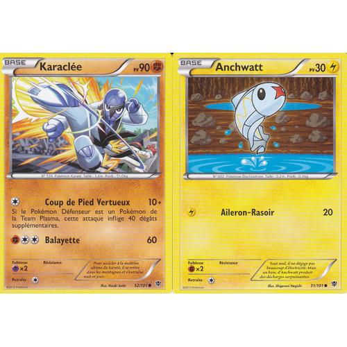 2 Cartes Pokemon - Karaclee 52/101 + Anchwatt - 31/101 - Explosion Plasma -