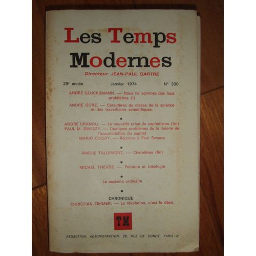 Les Temps Modernes N°330 Janvier 1974