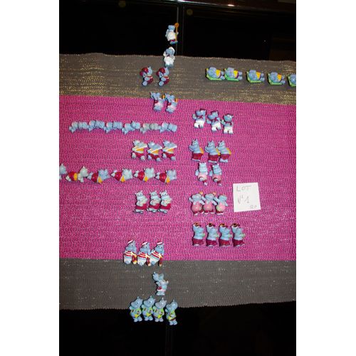 Lot De 52 Figurines Kinder Hippopotame