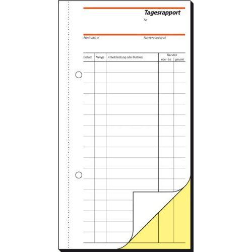 Sigel Formularbuch "Rapport/Tagesrapport", 105 X 200 Mm, Sd