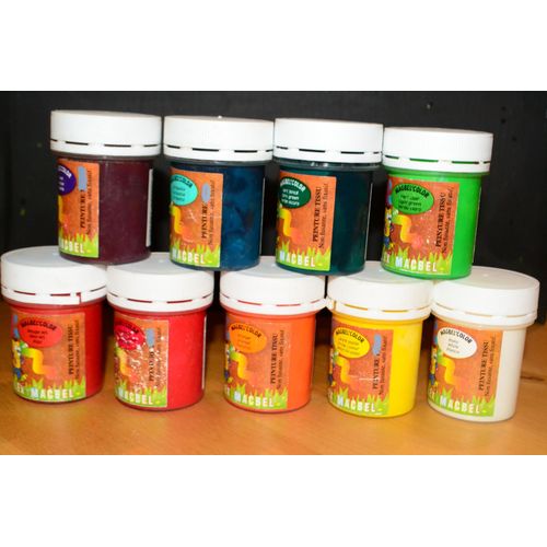 Peinture Tissus + Relief + Gutta + Medium