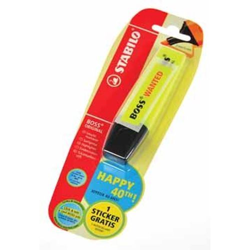 Surligneur Stabilo Boss Original Jaune (Sous Blister) 25 Unité(S)