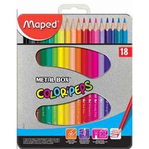 Maped Crayon De Couleur Triangulaire Color'peps 18 Crayons 12 Unité(S)