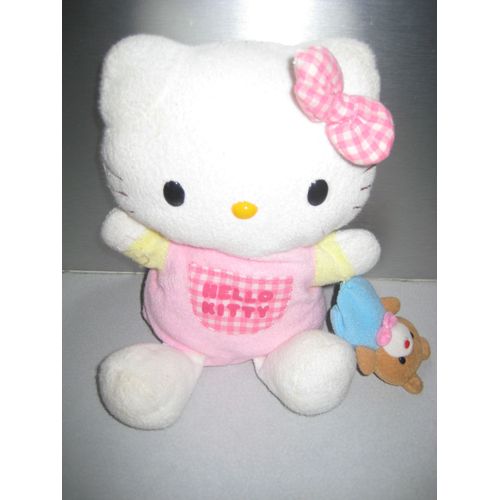 Marionnette Doudou Hello Kitty Et Son Nounours Sanrio 26 Cm