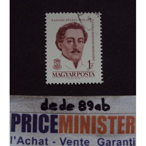 Hongrie.. 1 Ft Magyar Posta .Katona Jozsef (1791-1830) Oblitéré.