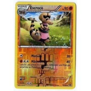 Carte Pokémon Escroco Holo Reverse 61/98 Noir & Blanc Pouvoirs Emergents Neuf Fr