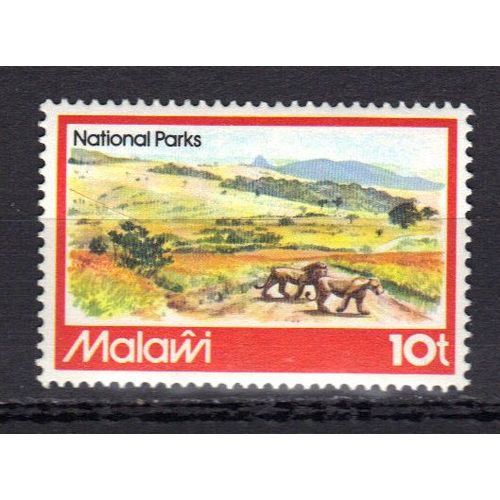 Malawi 1982 : Parcs Nationaux : Vues Et Animaux Sauvages : Lion Et Lionne - Timbre Neuf **
