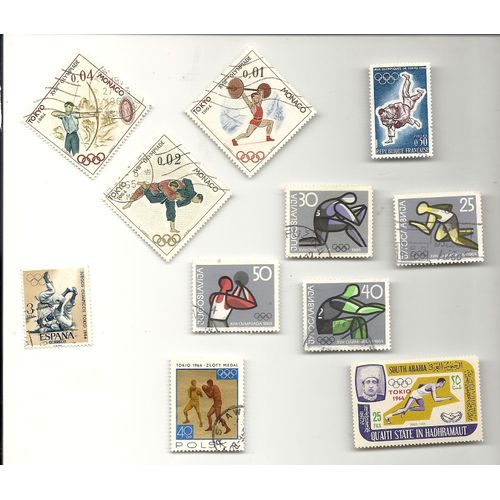 Jeux Olympiques De Tokyo 1964 11 Timbres 6 Pays