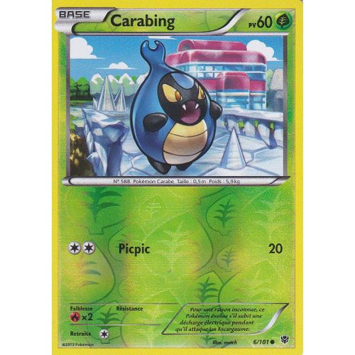 Carte Pokemon - Carabing - 6/101 - Reverse - Explosion Plasma -