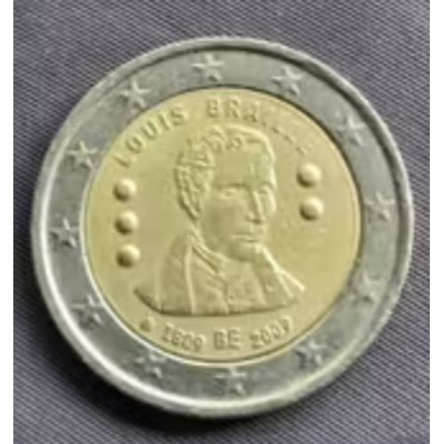 Pièce 2 Euros Louis Braille 1809 Be 2009