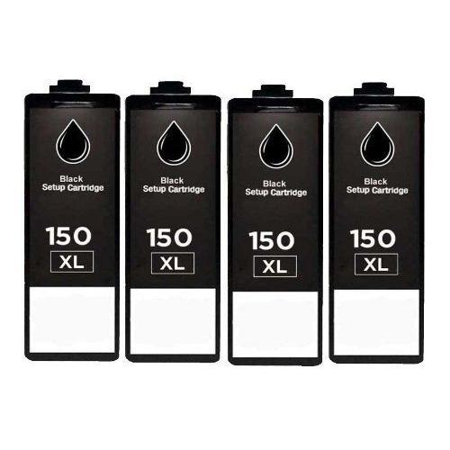 Merotoner - 4 Cartouches d'Encre compatible pour exmark S 315 150xl 150 xl 14N1614E (Noir)