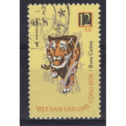 Vietnam Du Nord 1964 : Félin Sauvage : Tigre - Timbre Oblitéré