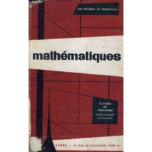 Mathematiques Classes De Troisieme Enseignement Secondaire.
