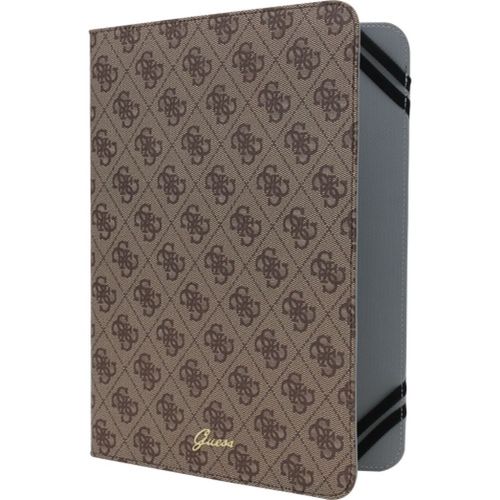 Etui À Rabat Folio Marron Effet Cuir D'origine Guess Pour Tablettes 7 À 8 Pouces