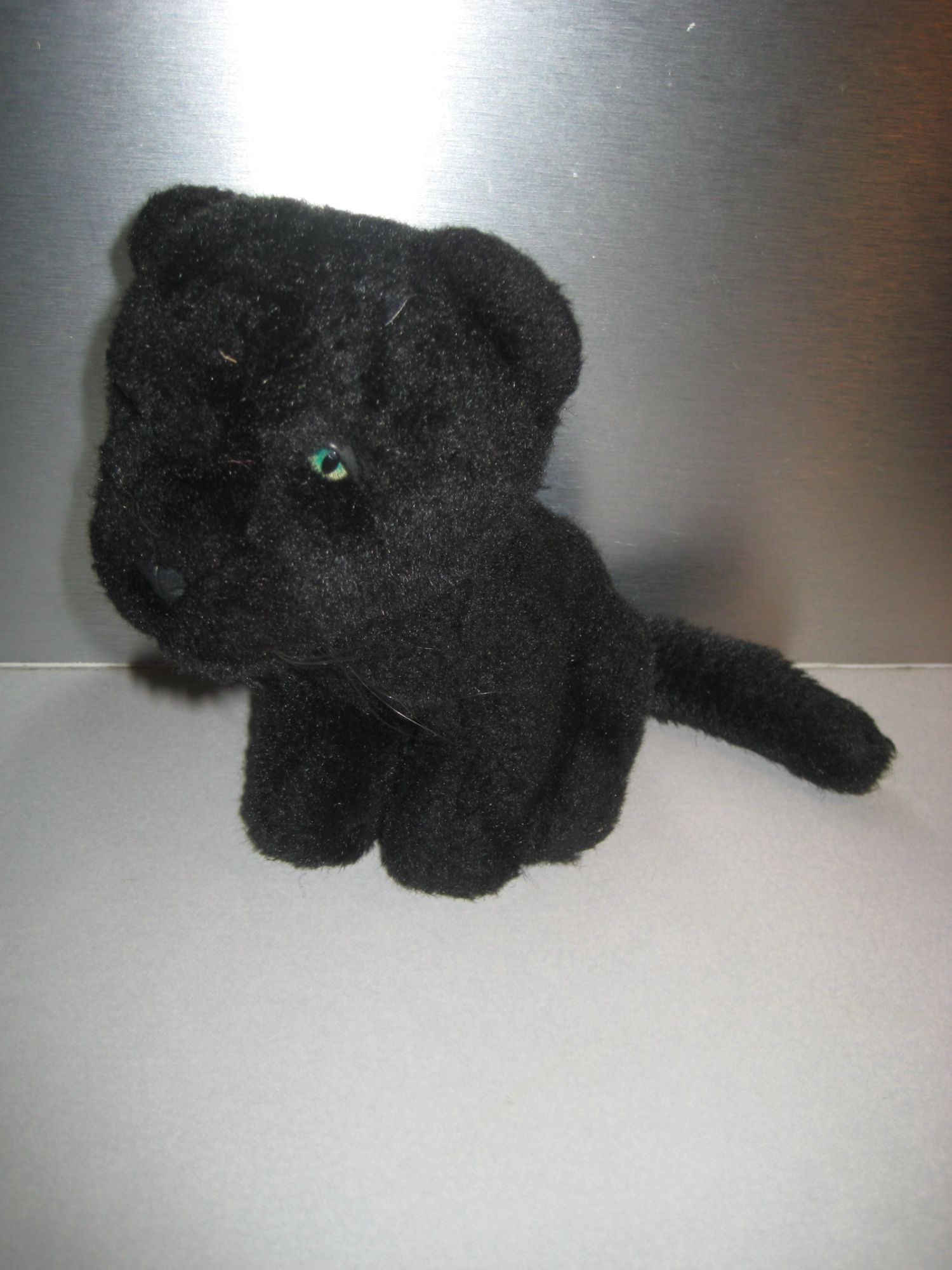 Doudou Peluche Chat Noir Yeux Verts Nounours 21 Cm Rakuten