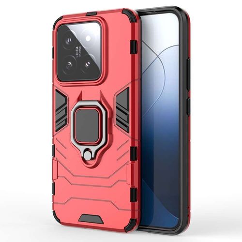 Coque Pour Xiaomi 14 5g - Housse Etui Rigide Anti Choc + Verre Trempe - Rouge