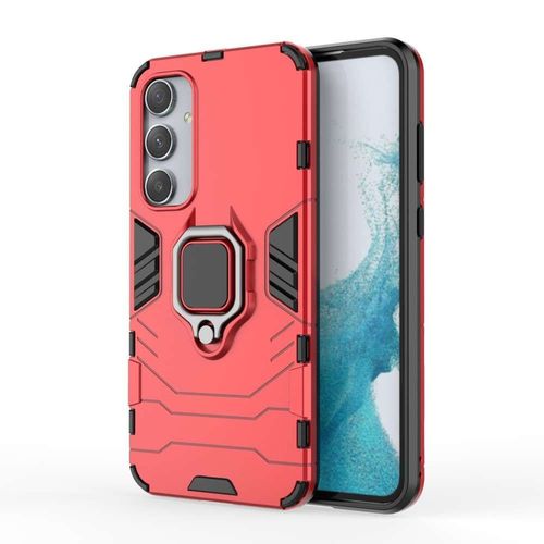 Coque Pour Samsung Galaxy A35 5g - Housse Etui Rigide Anti Choc + Verre Trempe - Rouge