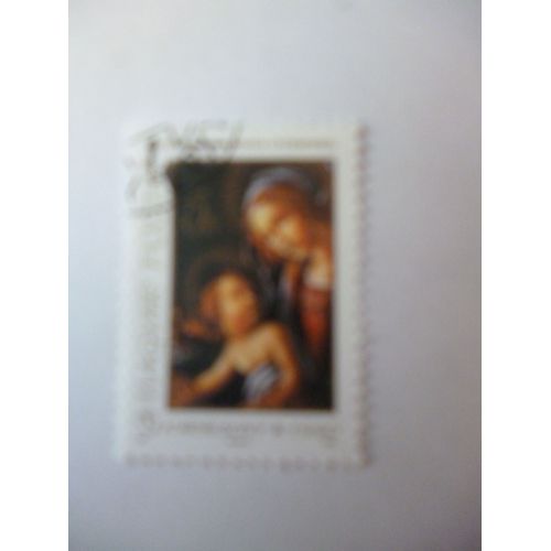 Timbre "Botticelli :La Vierge À L'enfant".Magyar Posta